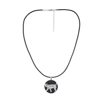 Collana in argento con Agata Nera