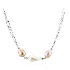 Collana in argento con Perla d'Acqua Dolce Bianca (TPC)