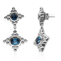 Orecchini in argento con Topazio Blu Londra (Dallas Prince Designs)