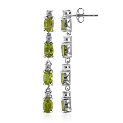 Orecchini in argento con Peridoto della Birmania