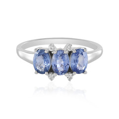 Anello in argento con Zaffiro Ceylon Blu (non riscaldato)