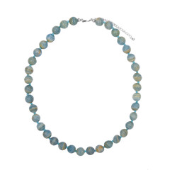 Collana in argento con Aragonite Blu