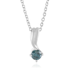 Ciondolo in argento con Diamante Blu I3