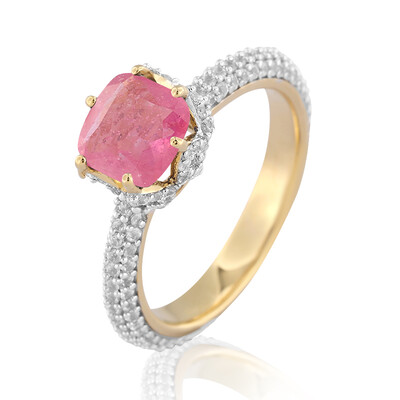 Anello in argento con Zaffiro Rosa del Madagascar (de Melo)