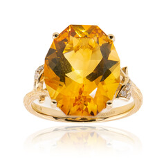 Anello in oro con Citrino (Smithsonian)