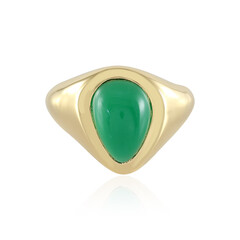 Anello da uomo in argento con Onice Verde