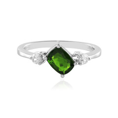 Anello in argento con Diopside Russo