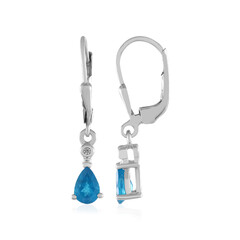 Orecchini in argento con Apatite Blu Neon