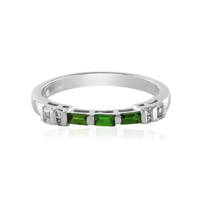 Anello in argento con Diopside Russo