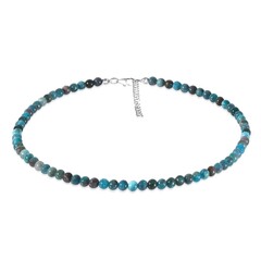 Collana in argento con Apatite Blu Neon