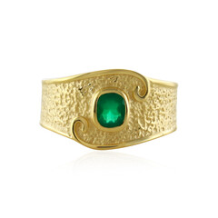 Anello in argento con Onice Verde