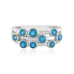 Anello in argento con Apatite Blu Neon