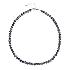 Collana in argento con Merlinite Gabbro