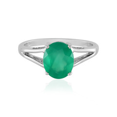 Anello in argento con Onice Verde