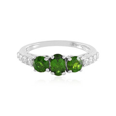 Anello in argento con Diopside Russo