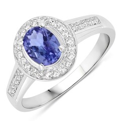 Anello in argento con Tanzanite