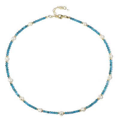 Collana in argento con Apatite Blu Neon (Riya)