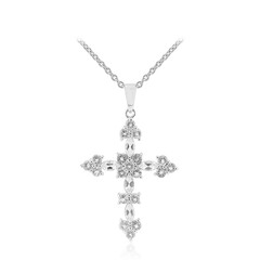 Collana in argento con Topazio Bianco