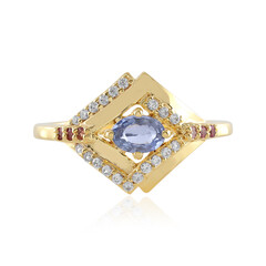 Anello in argento con Zaffiro Ceylon Blu (non riscaldato)