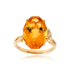 Anello in oro con Citrino (Smithsonian)