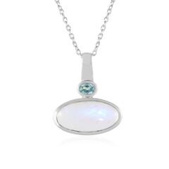 Collana in argento con Pietra di Luna Blu (KM by Juwelo)