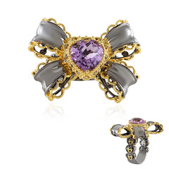 Anello in argento con Ametista Rose de France (Gems en Vogue)