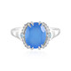 Anello in argento con Calcedonio Blu