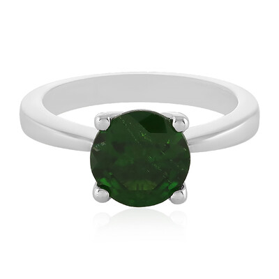 Anello in argento con Diopside Russo