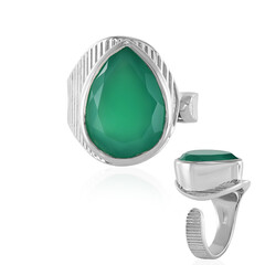 Anello in argento con Onice Verde