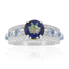 Anello in argento con Quarzo Mistico Blu