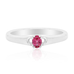 Anello in argento con Spinello Rosa