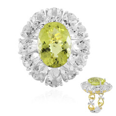 Anello in argento con Quarzo Ouro Verde (Gems en Vogue)