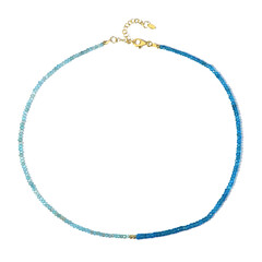 Collana in argento con Apatite Blu Neon