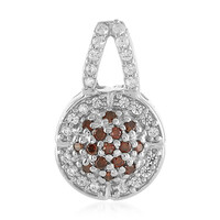 Ciondolo in argento con Diamante Cognac I3