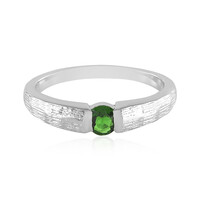 Anello in argento con Diopside Russo