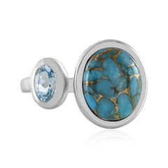 Anello in argento con Turchese Ramato Blu Mohave (Faszination Türkis)