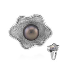 Anello in argento con Perla di Acqua Dolce (TPC)