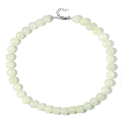 Collana in argento con Prehnite