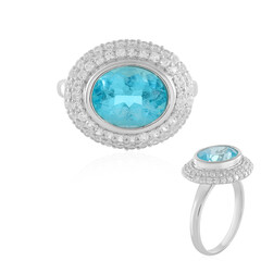 Anello in argento con Topazio Paraiba