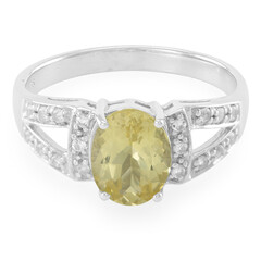 Anello in argento con Apatite Lemon