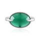 Anello in argento con Onice Verde