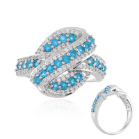 Anello in argento con Apatite Blu Neon