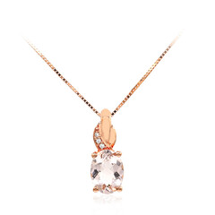 Collana in oro con Morganite AAA