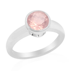 Anello in argento con Quarzo Rosa