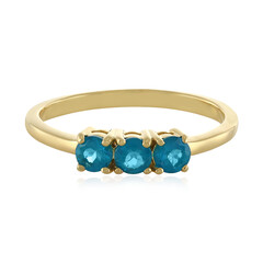 Anello in argento con Apatite Blu Neon